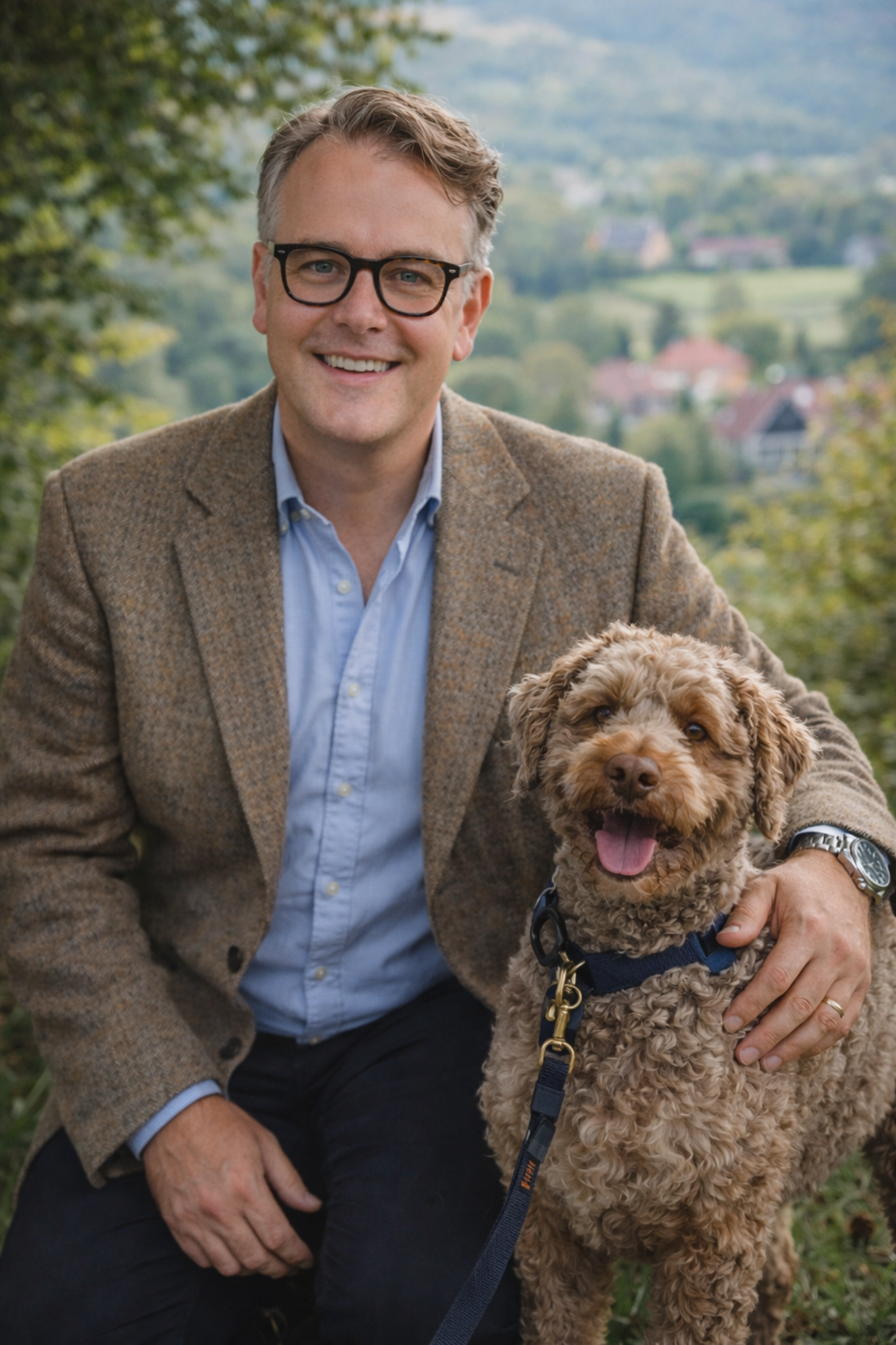 Christoph Kopowski mit Hund